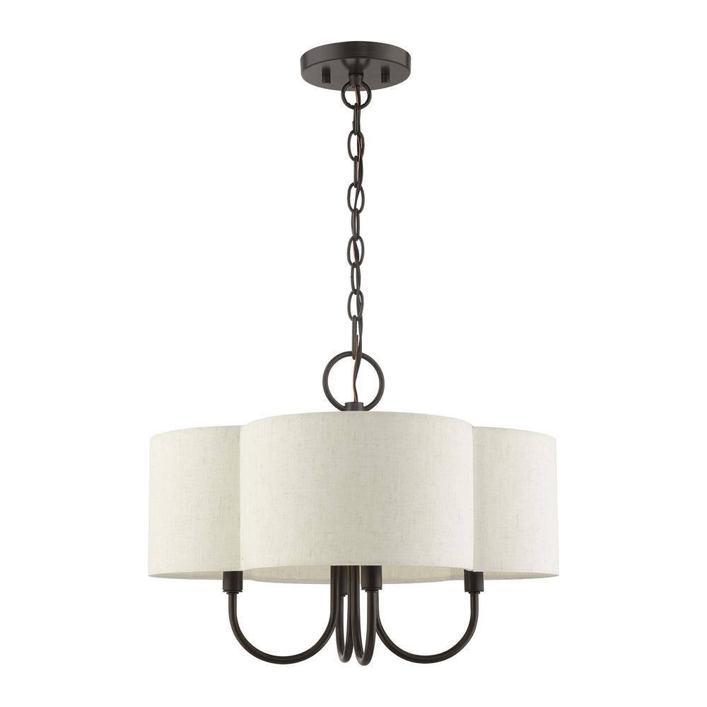 Livex Lighting Solstice 4 - Light Chandelier in  English Bronze