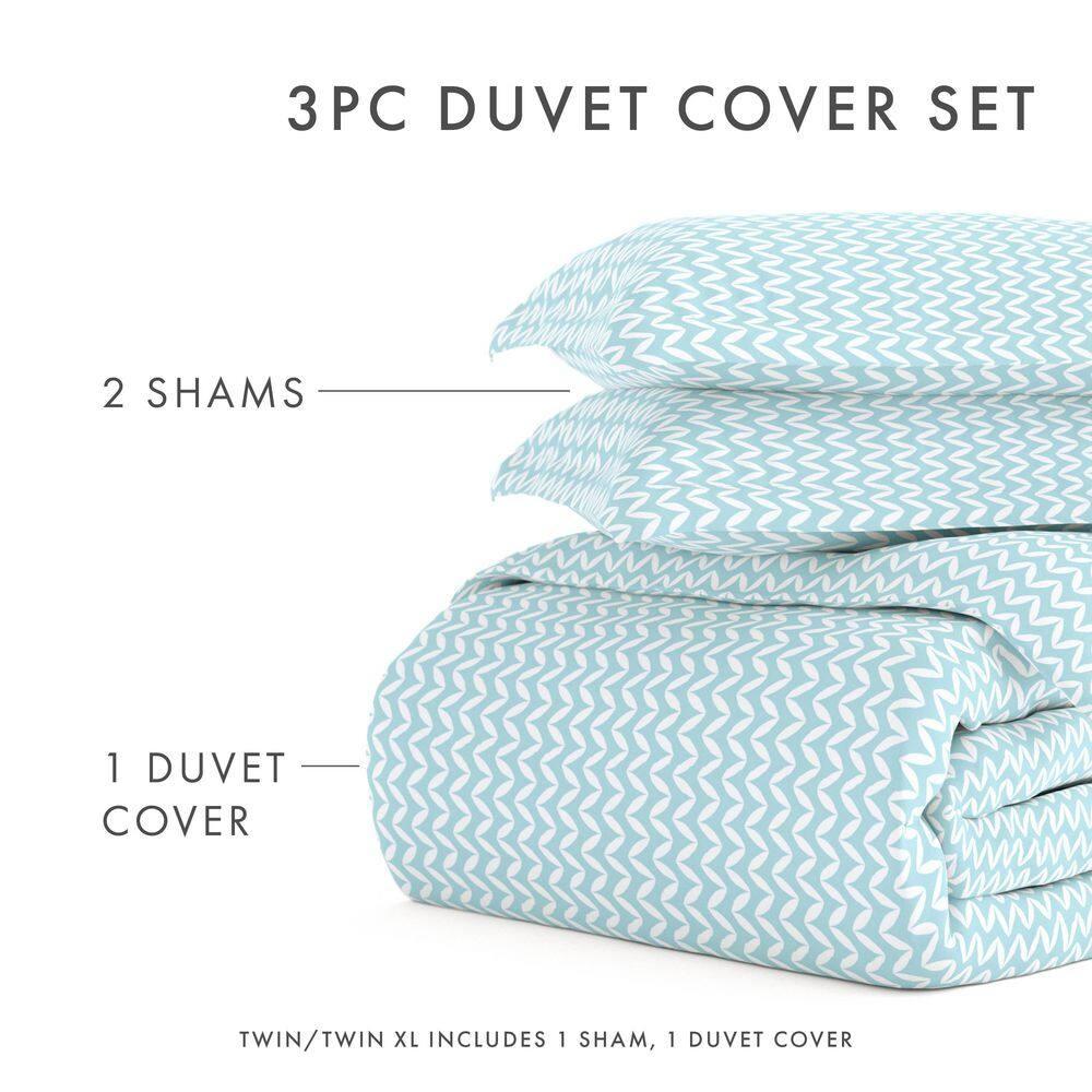 Simply Soft™ Puffed Chevron Pattern Duvet Cover Set