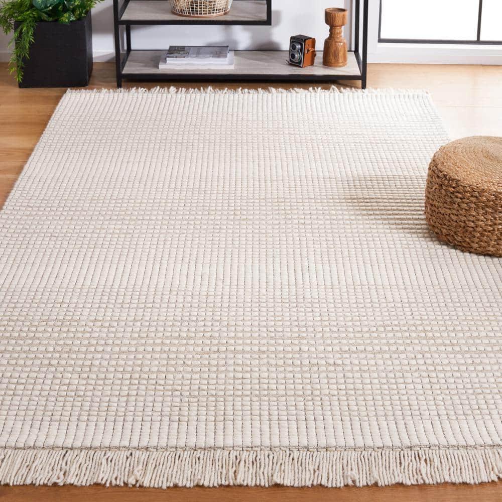 Marbella MRB208 Hand Woven Indoor Accent Rug - Ivory/Beige - 4'x6' - Safavieh