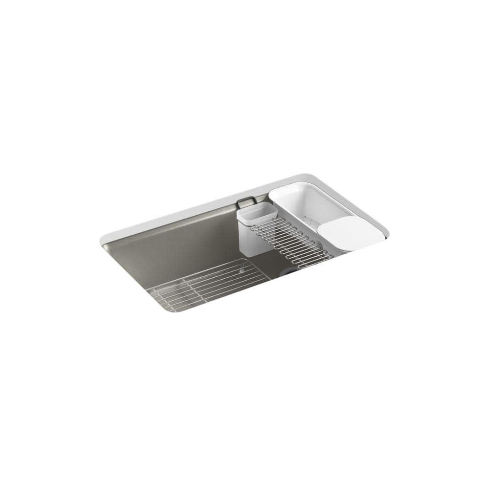 Riverby 33" x 22" x 9-5/8" Under-Mount Single-Bowl Kitchen Sink with Accessories