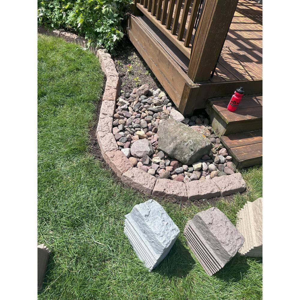 DekoRRa Products 144" L x 5" W x 4" H Lawn Edging Artificial Stone (Set of 16)