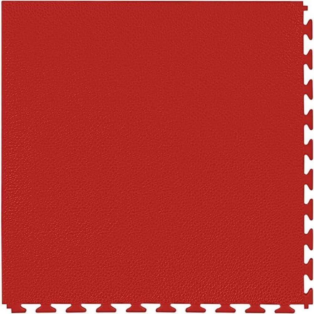 FlooringInc Nitro Flex Protective Garage Flooring Tiles, 20.5"x20.5", 8 Tiles, 23.36 Sqft, Smooth Pattern, Terracotta