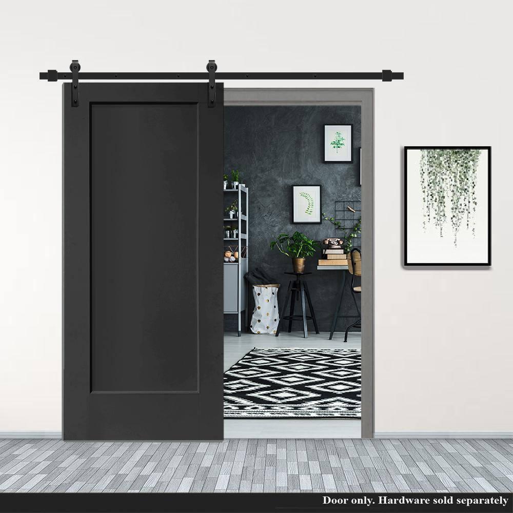 Calhome Paneled Manufactured Wood Sliding Closet Door
