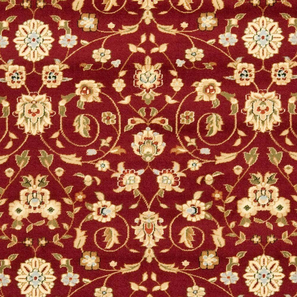 Safavieh Lyndhurst Adelyne 9 x 12 (ft) Loomed Polypropylene Red/Ivory Rectangular Indoor Floral/Botanical Oriental Area rug