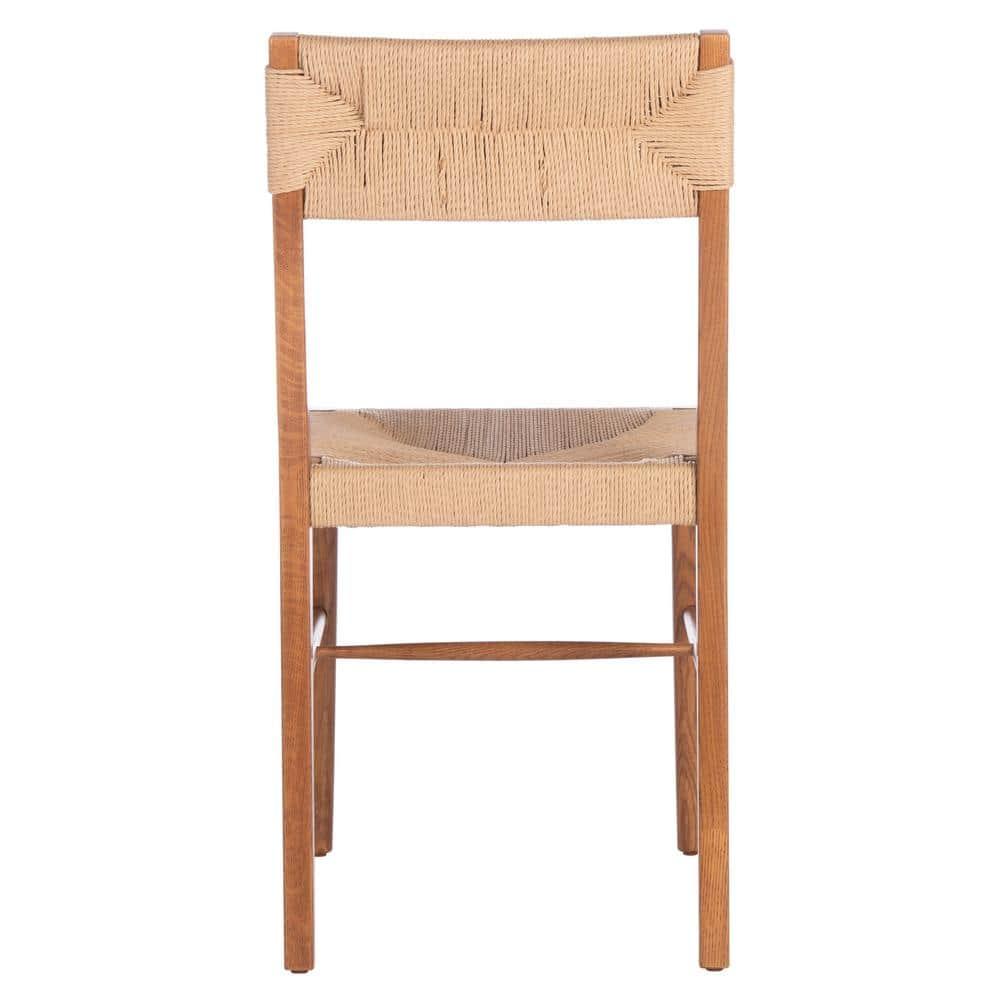SAFAVIEH Couture Cody Coastal Rattan Solid Dining Chair, Natural (Set of 2)