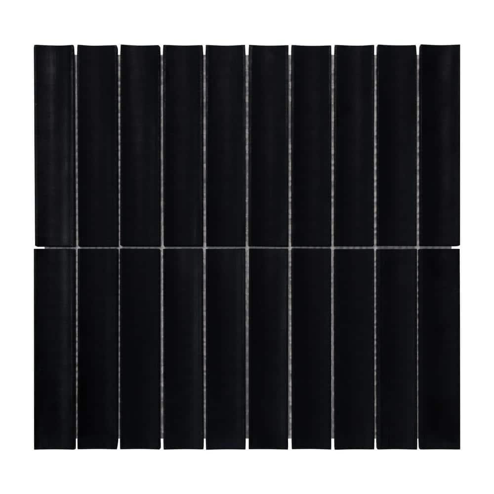 12.52" x 11.89" Honed Flucted Natural Marble Mosaic Tile