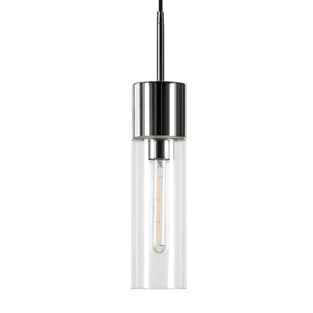 Evelyn&Zoe Industrial Clear Glass Pendant