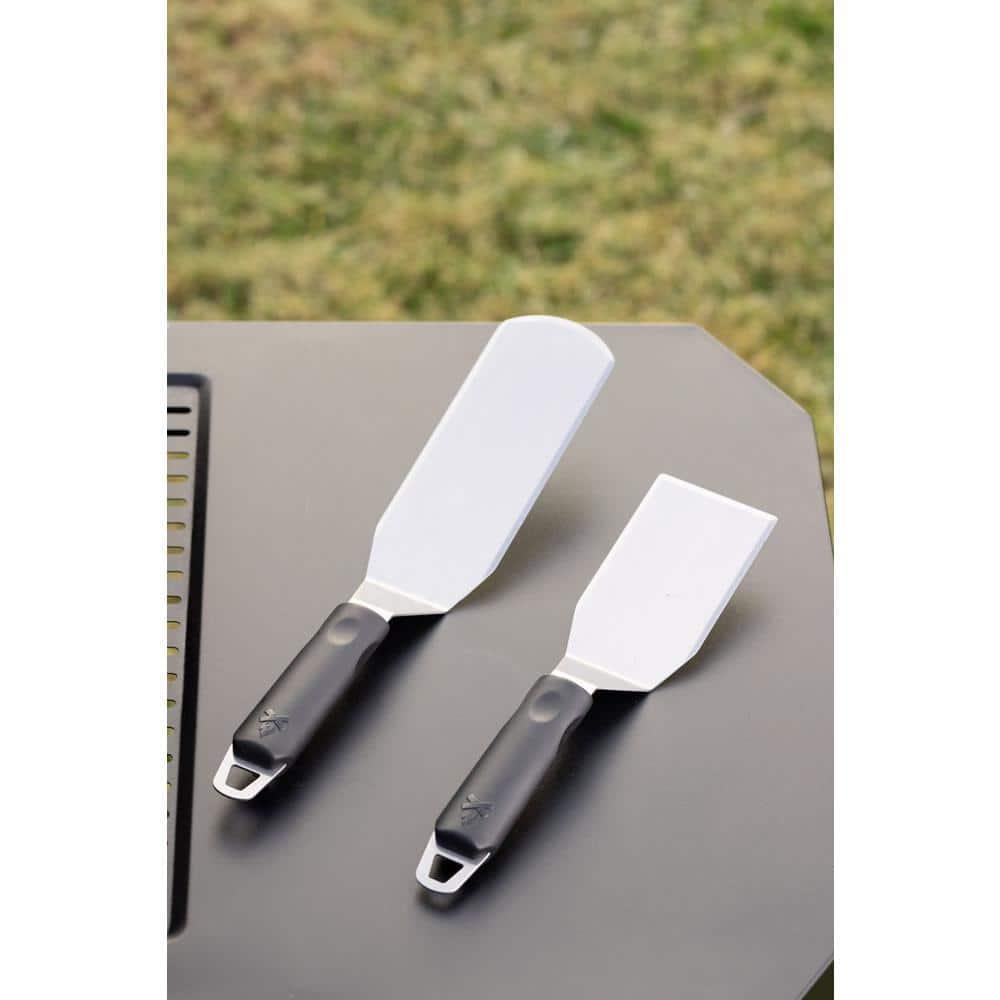 Camp Chef Griddle Essentials Kit - Flat-Top Griddle Accessories Include 2 Grill Spatulas, Grilling Tongs, Grill Scraper, 2 Squeeze Bottles & Magnetic Bottle Holder