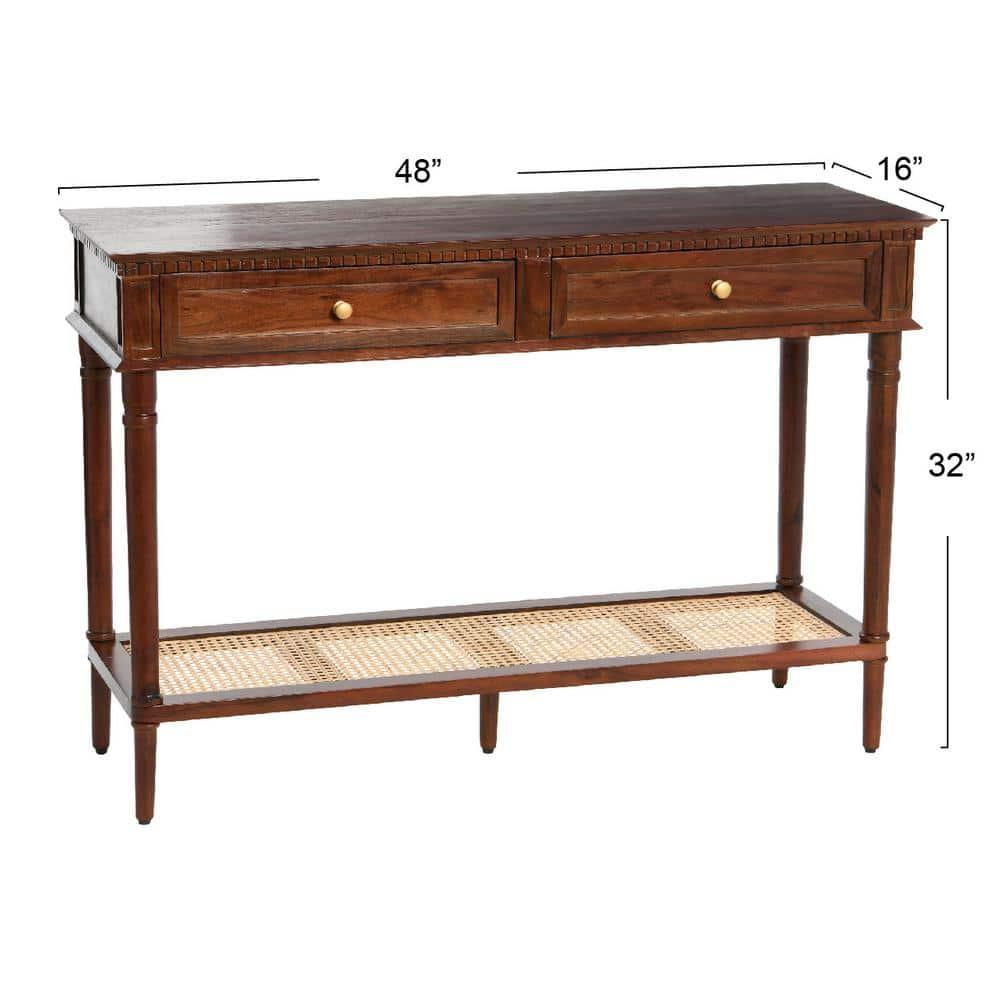 Storied Home Maxwelton Console Table Brown