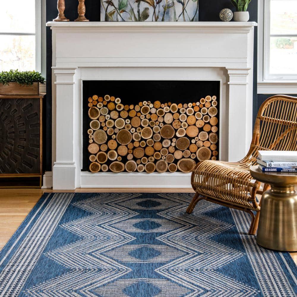 Alvina Blue Indoor/Outdoor Area Rug
