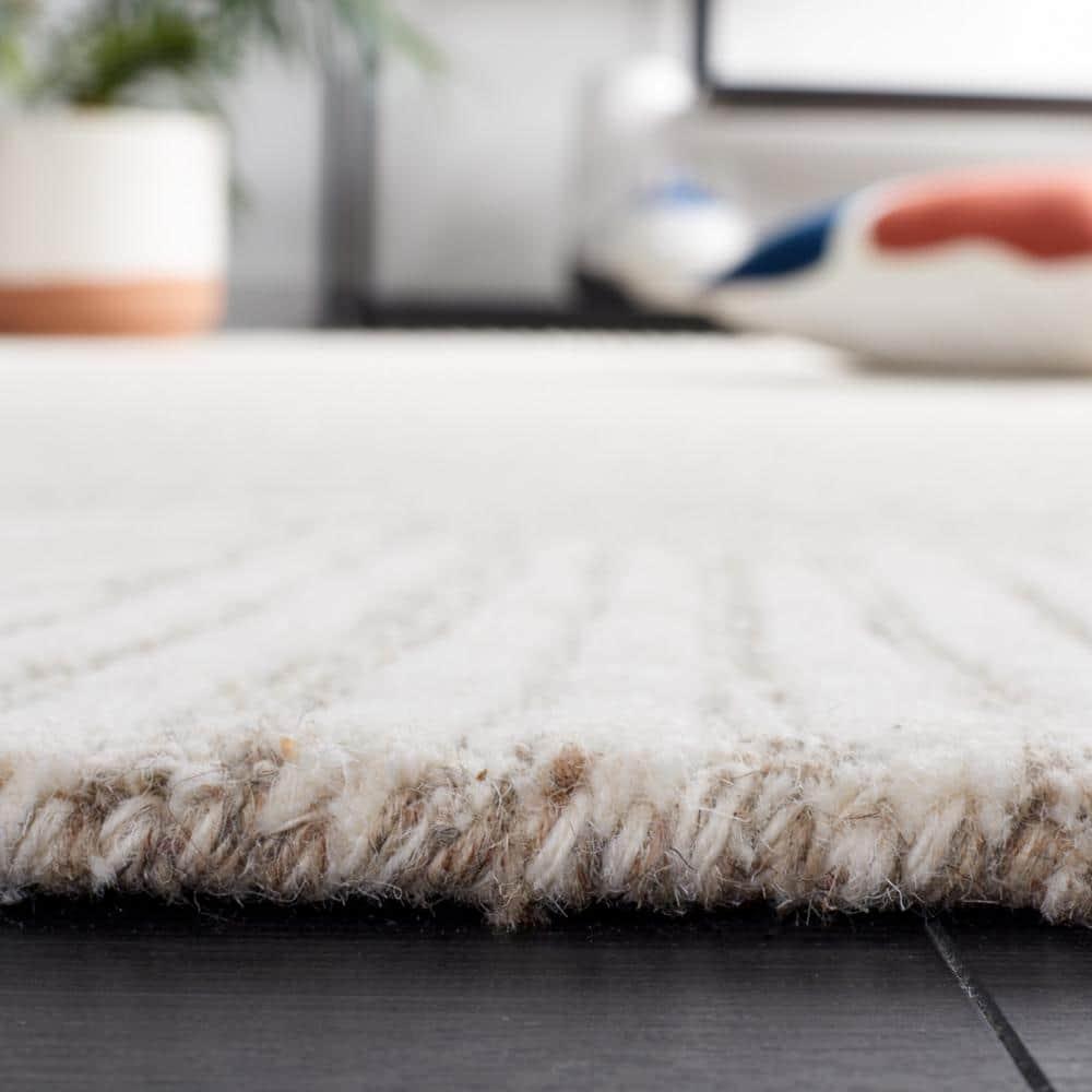 Abstract ABT478 Hand Tufted Area Rug - Natural/Ivory - 6'x6' - Safavieh.