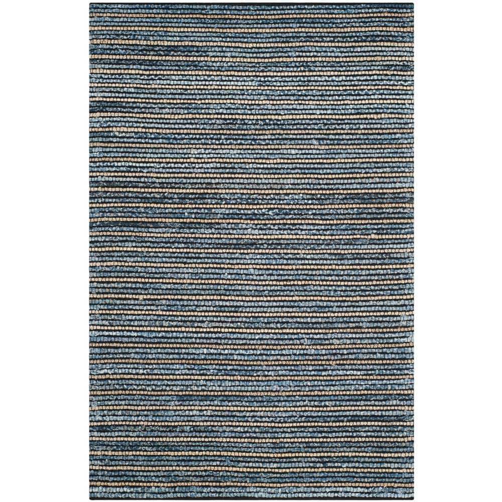 Cape Cod CAP363 Hand Woven Area Rug - Blue/Natural - 5'x8' - Safavieh.