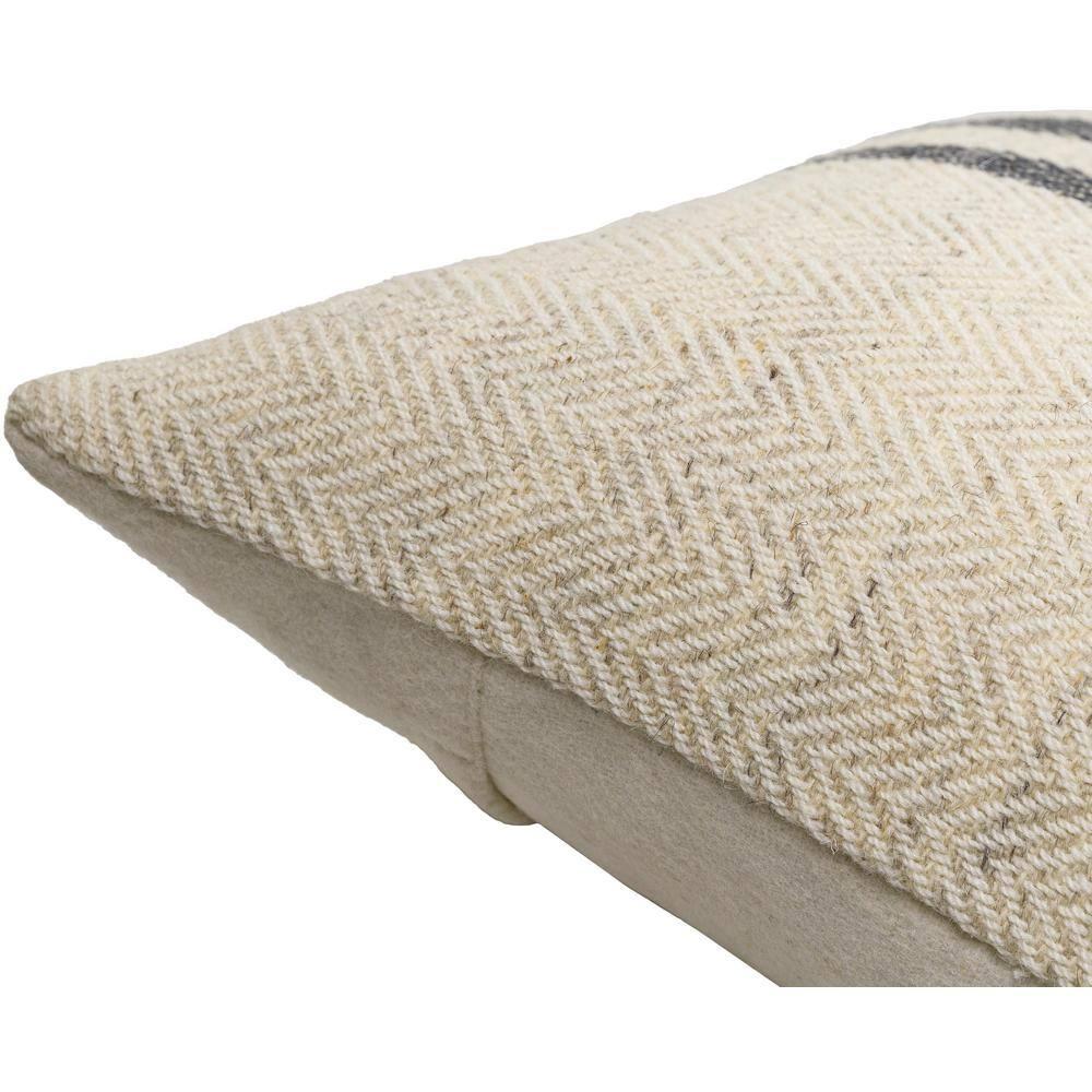 Becki Owens x Livabliss Brett Striped Wool Blend Reversible Throw Pillow
