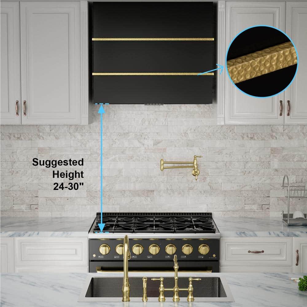 Akicon Akicon 30" Stainless Steel 600 CFM Ducted (Vented) Wall Mounted Required Range Hood AK-HS30HC-JBG