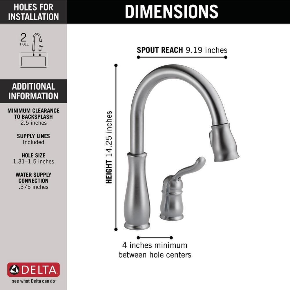 Leland Pull Down Sprayer Kitchen Sink Faucet, Single Handle Kitchen Faucet