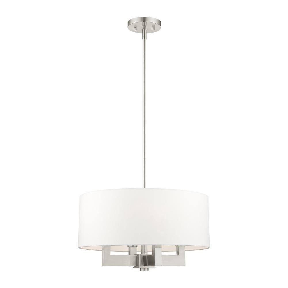 Livex Lighting Cresthaven 4 - Light Chandelier in  Brushed Nickel