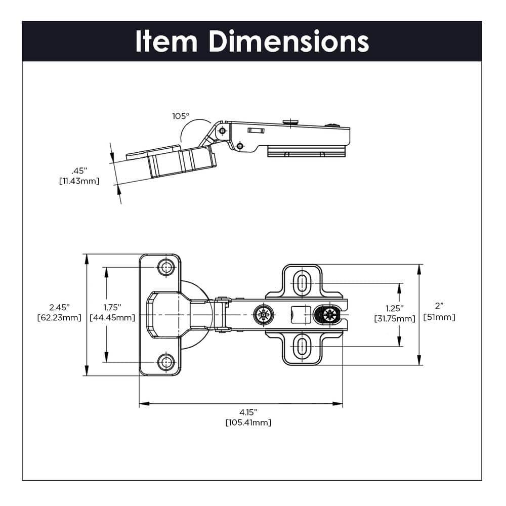 Invisible/Concealed Single Door Hinge