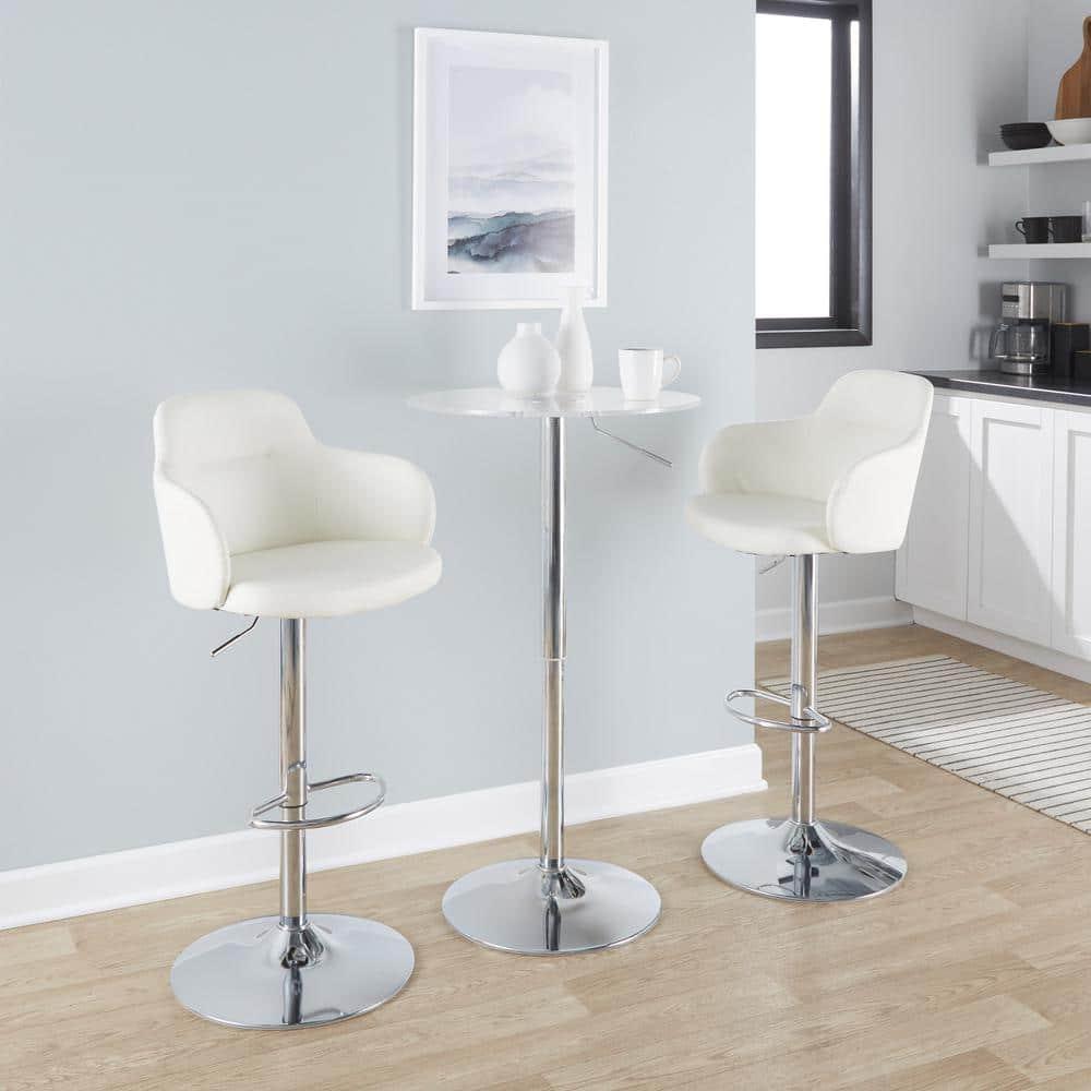 Furniture Modern Contemporary Adjustable Bar Table - Clear