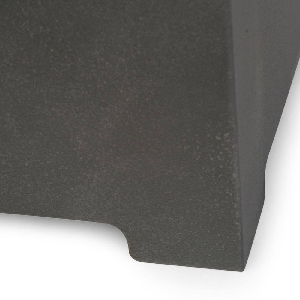 Noble House Wellington Rectangular Fire Pit with Tank Holder in Concrete