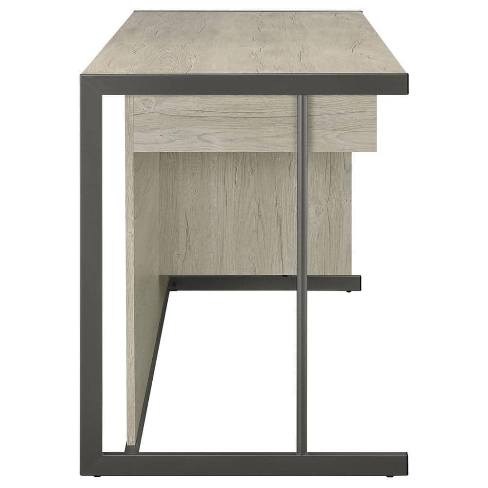 Coaster Loomis 4-drawer Modern Wood Office Desk in Whitewashed Gray