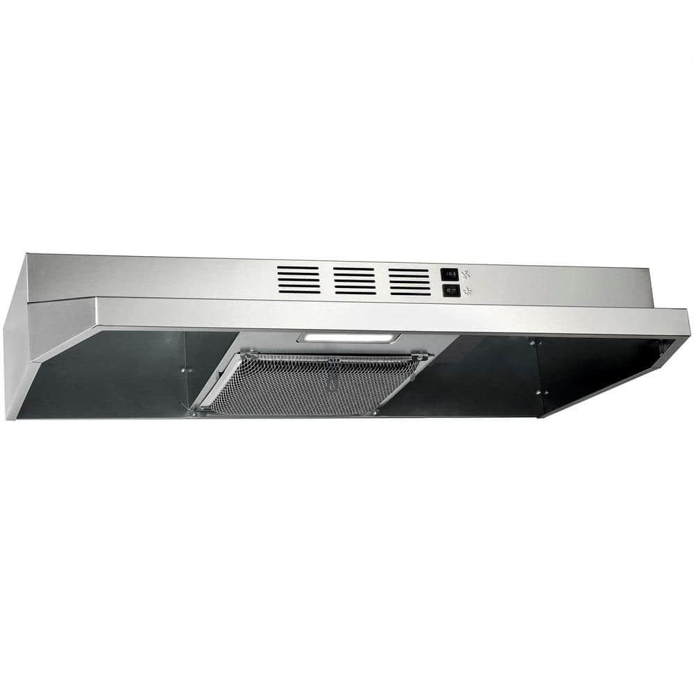 30-in Convertible Under Cabinet Range Hood 176CFM with Charcoal Filter in Stainless Steel