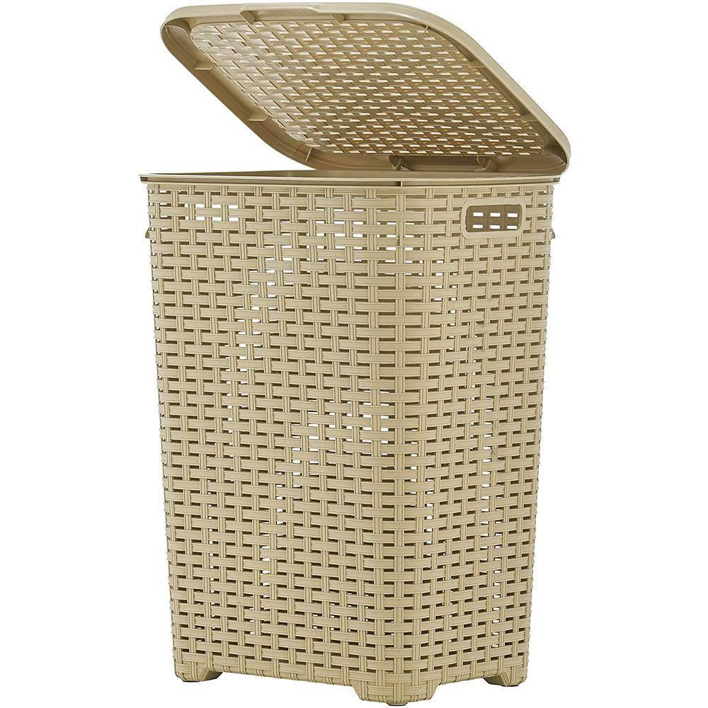 Rebrilliant Plastic Laundry Hamper with Handles