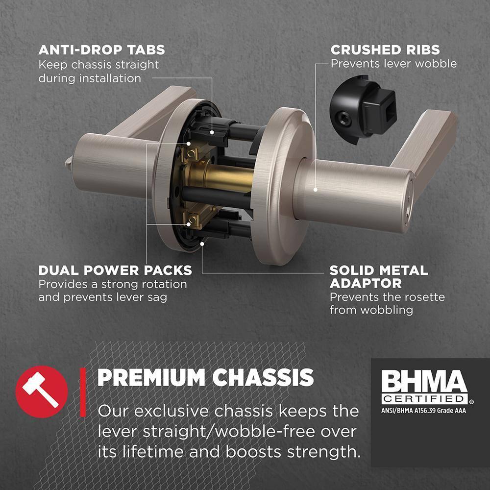 Kwikset 740TDL 15 SMT 6AL RCS Trafford Keyed (Entry) Door Lever (Set of 2)