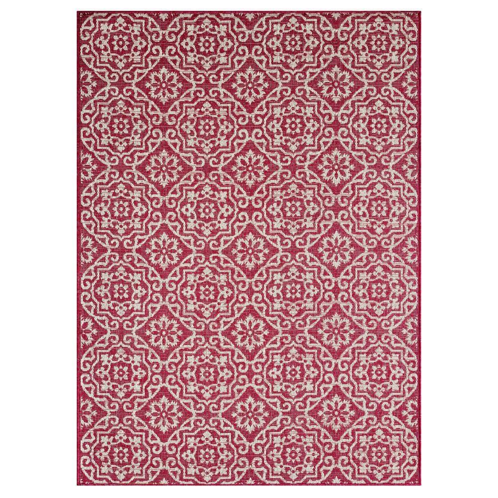 Nicole Miller New York Patio Country Danica Geometric Indoor/Outdoor Area Rug, Pink/Ivory