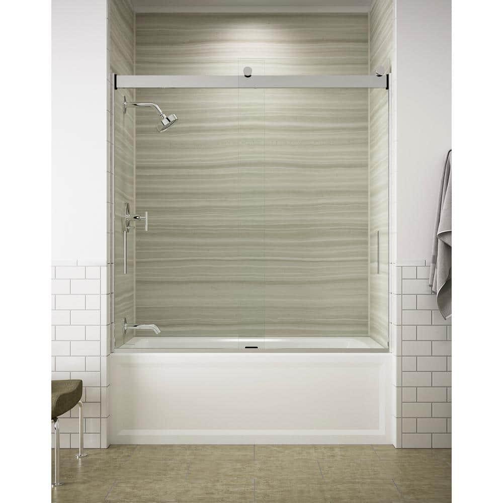 Levity 59.62" x 62" Bypass Bath Door with CleanCoat® Technology