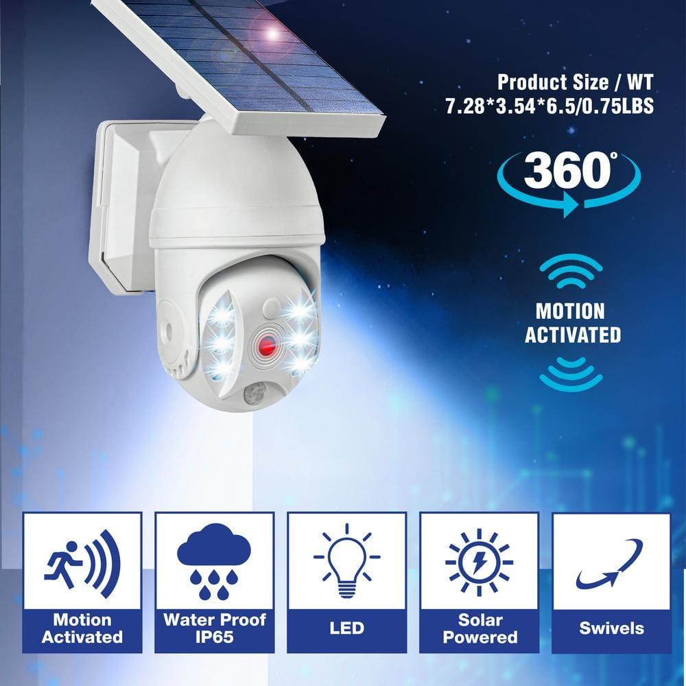 Bell + Howell LED Solar Powered Outdoor Security Spotlight with Motion Sensor