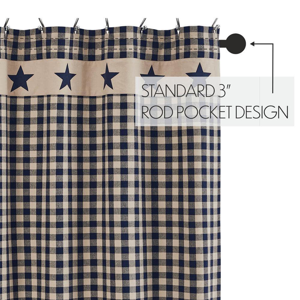 VHC Brands Higher Glory My Country Plaid Shower Curtain