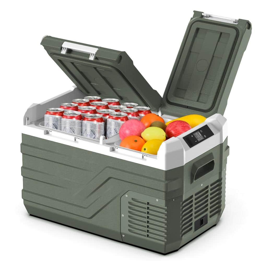 Alpicool 25Qt Dual Zone With Individual Temperature Control Car Refrigerator, 12V/24V/220V Portable Car Fridge, Large Capacity Freezing Food, Powerful Compressor Freezer and Cooler, for Outdoors and Indoors Use