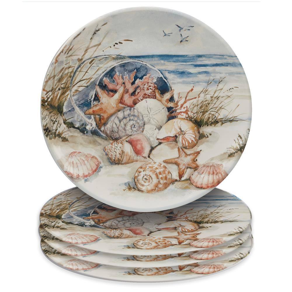 Coastal Landscape Set Of 4 Dinner Plate 11"