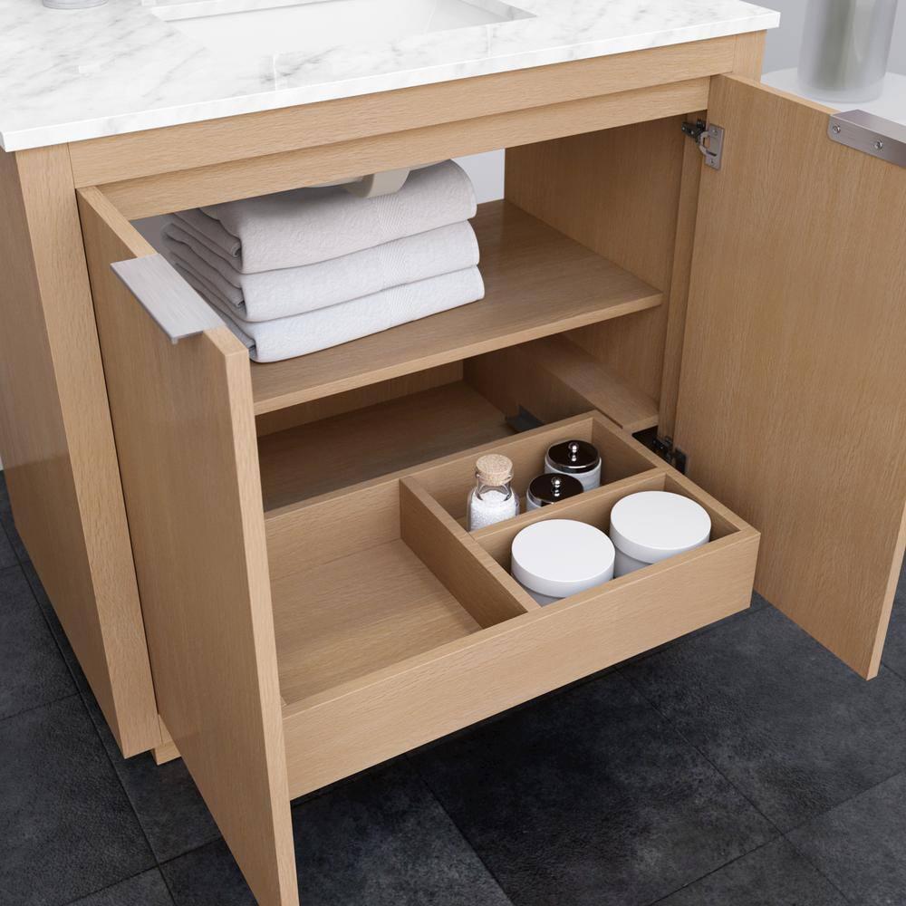 Wyndham Collection Maroni 36'' Single Bathroom Vanity with Marble Top