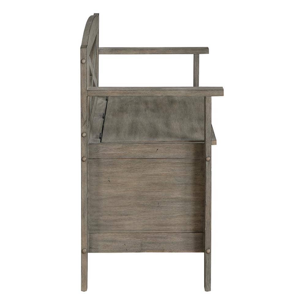 Metro Entry Way Bench in Engineered Wood Greystone Gray Finish