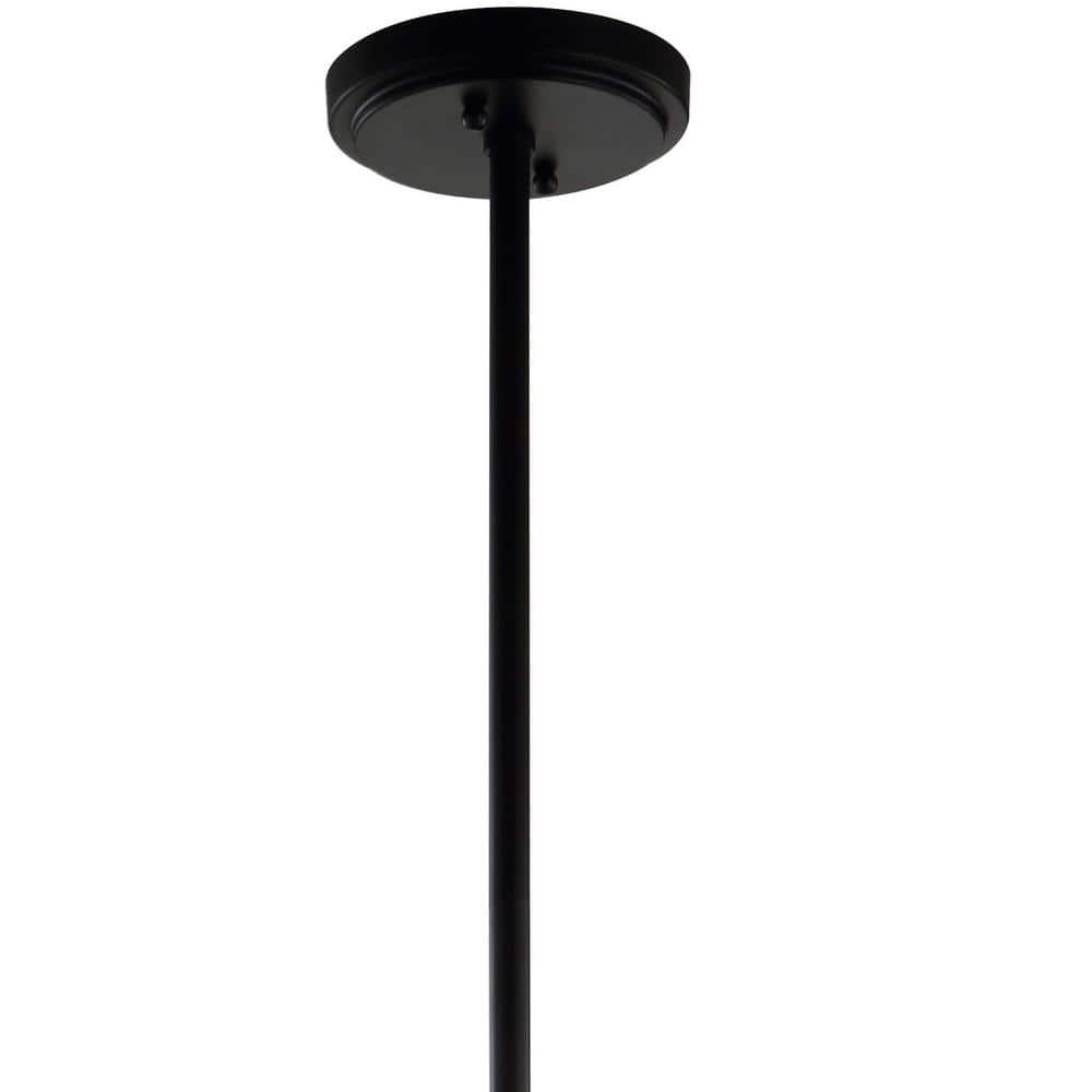 Adam 16" Adjustable Metal/Glass LED Pendant, Oil Rubbed Bronze