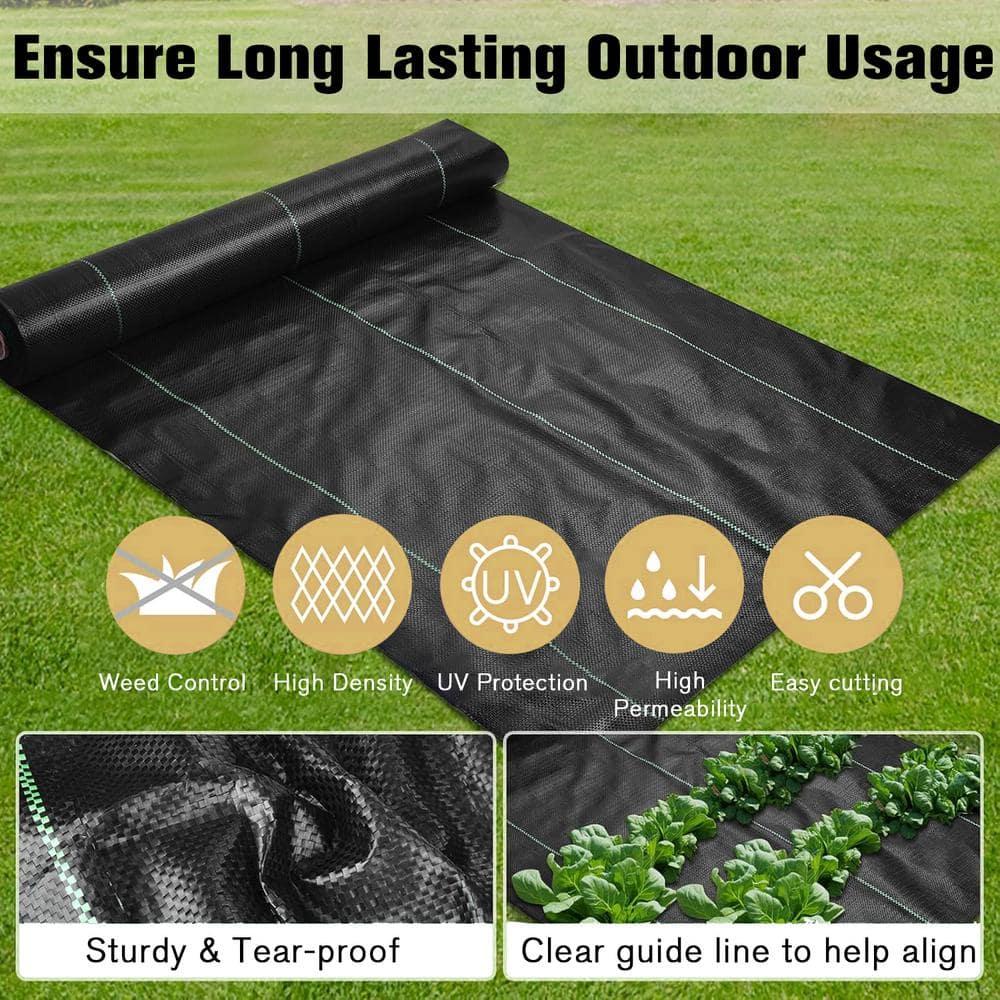 3FT x 50FT Weed Barrier Landscape Fabric Premium Heavy Duty with High Water Permeability and Breathability Woven Geotextile Fabric for Underlayment