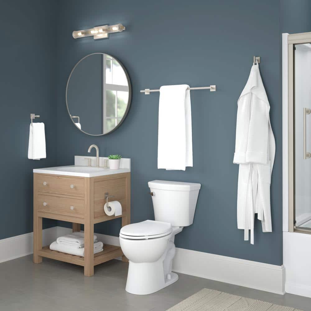 Franklin Brass Nash 4-Piece Bath Hardware Set 18" Towel Bar w/ Extender Toilet Paper Holder Towel Holder Towel Hook NASH64-BN