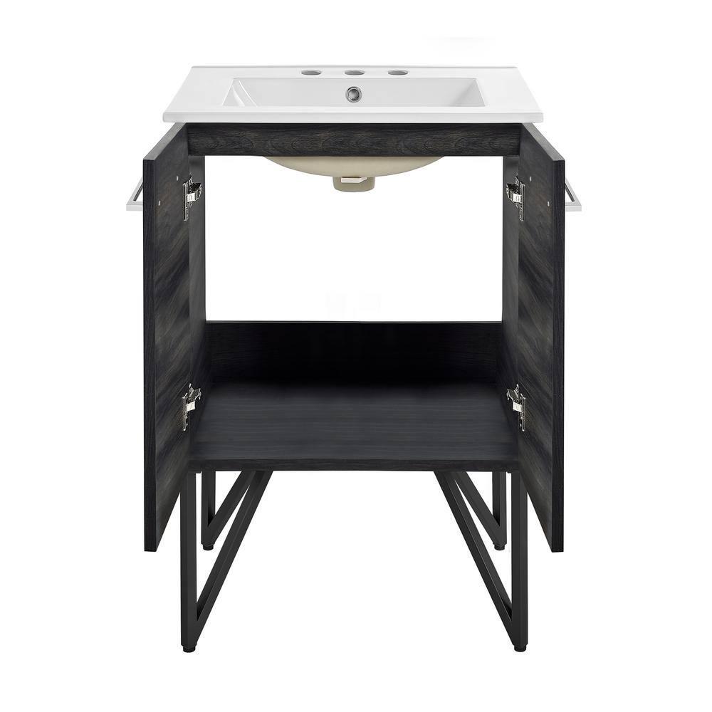 Annecy 24 In. Bathroom Vanity With Ceramic Sink Top