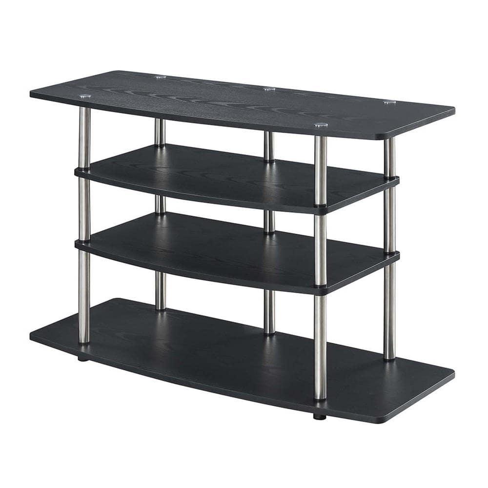 Convenience Concepts Designs2Go No Tools Wide Highboy TV Stand, Black