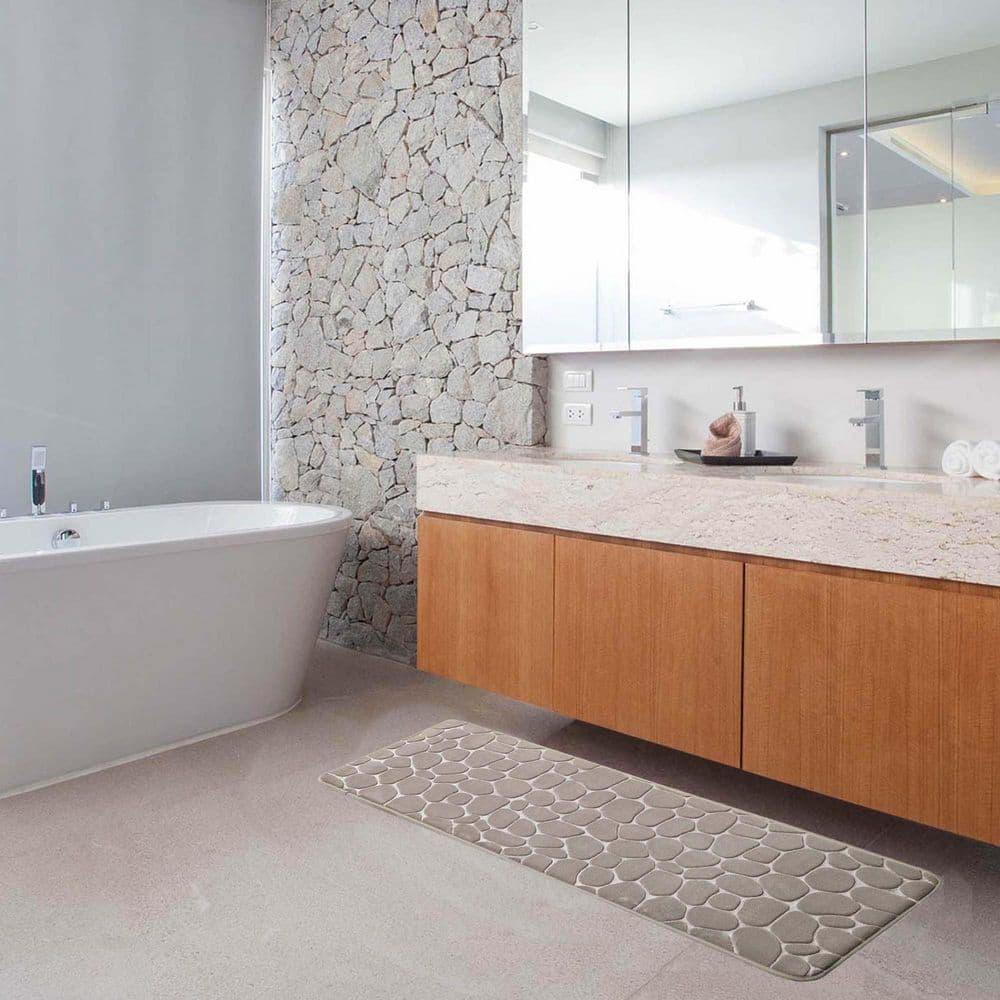 Evideco Pebble Runner Mat - Memory Foam - 48"L x 18"W for Kitchen, Bathroom and more & Reviews | Wayfair