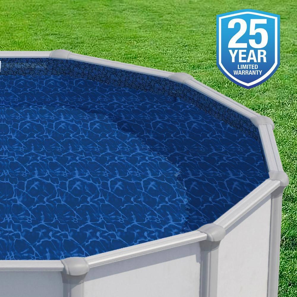 Pebble Cove 18 ft Round Blue Vinyl Pool Liner