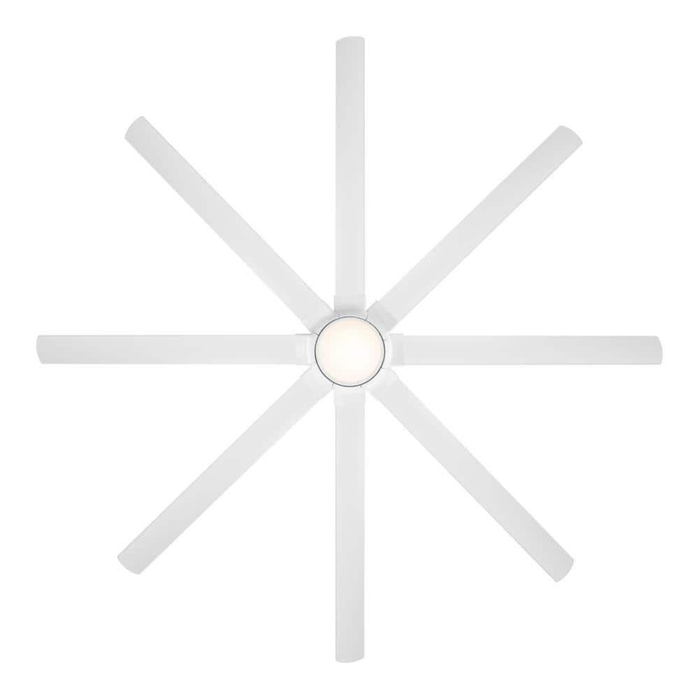 Modern Forms Hydra 8 - Blade Outdoor LED Smart Standard Ceiling Fan with Wall Control and Light Kit Included, Works With Alexa and iOS or Android App