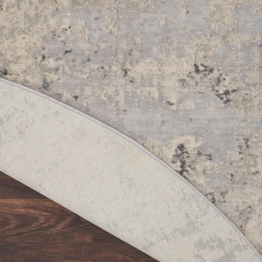 Nourison Rustic Textures Modern Indoor Area Rug Grey/Beige 5'3" x round
