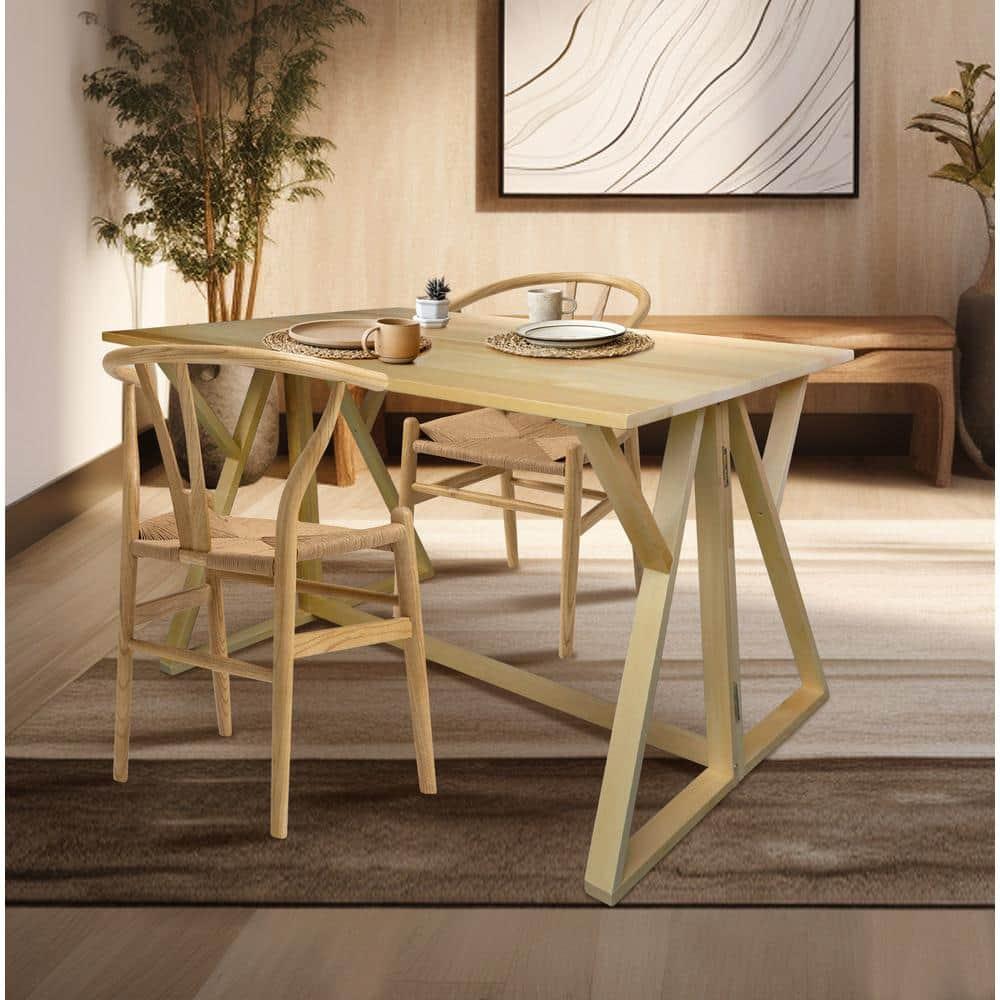 American Trails Aztecs Folding Console to Dining Convertible Table with Solid American Basswood