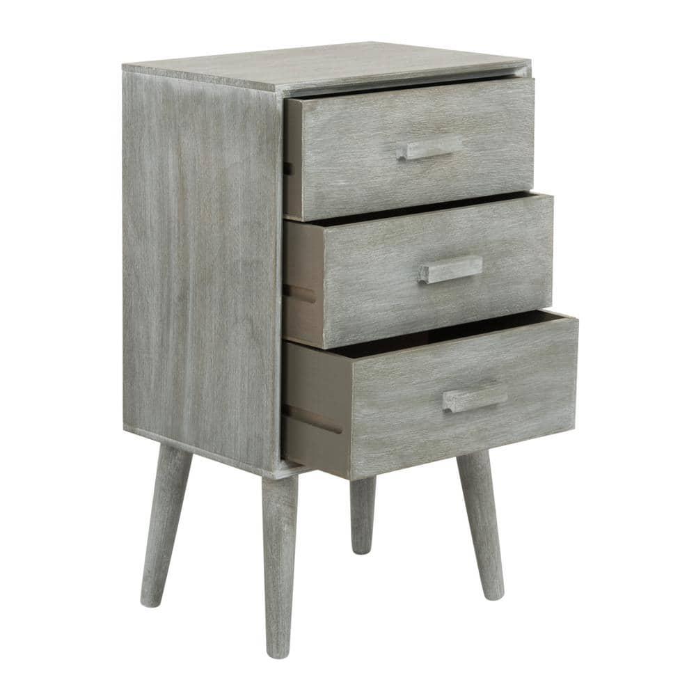 Pomona 3 Drawer Accent Table - CHS5700 - Slate Grey - Safavieh