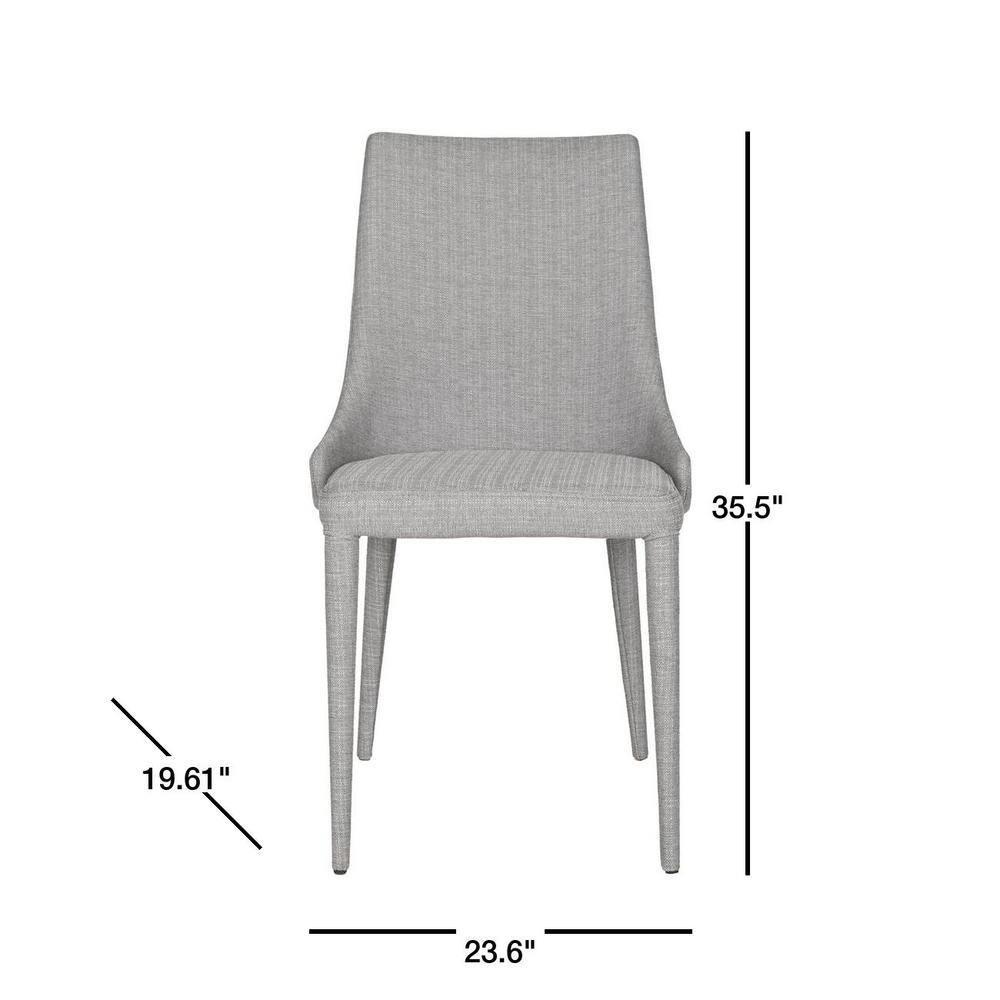 Summerset 19" H Leather Side Chair (Set of 2) - FOX2014 - Grey - Safavieh Couture