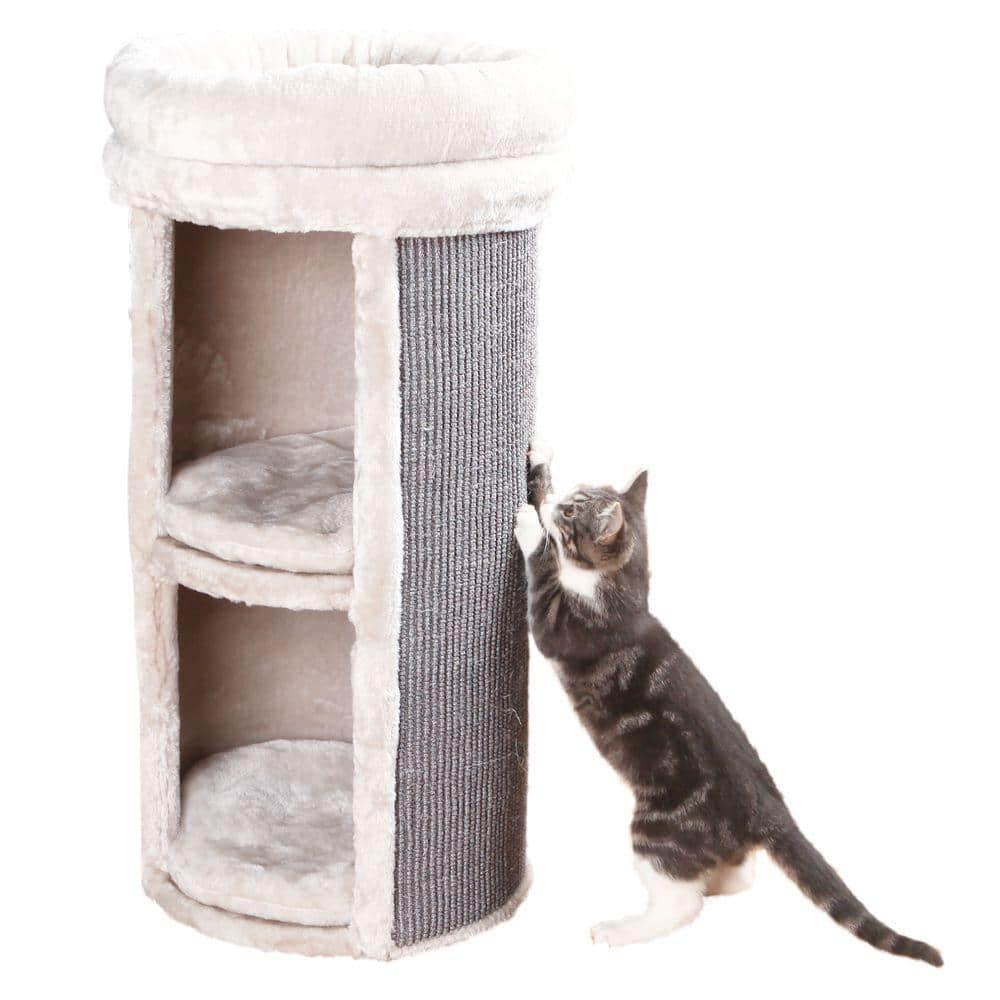 TRIXIE TRIXIE Mexia 29" Cat Tower, 2-Story Cat Condo, Removable Cushions, Cat Bed, Sisal Cat Scratcher, Cat Cube