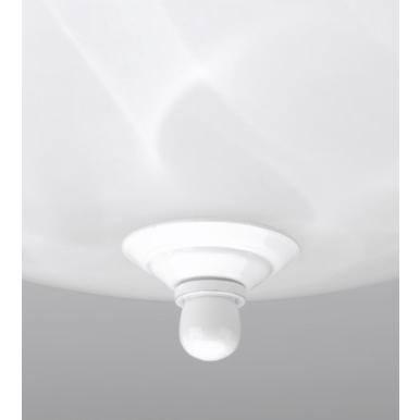 Progress Lighting Melon 3-Light Flush Mount, White Ceramic, Alabaster Glass, Brushed Nickel Finish