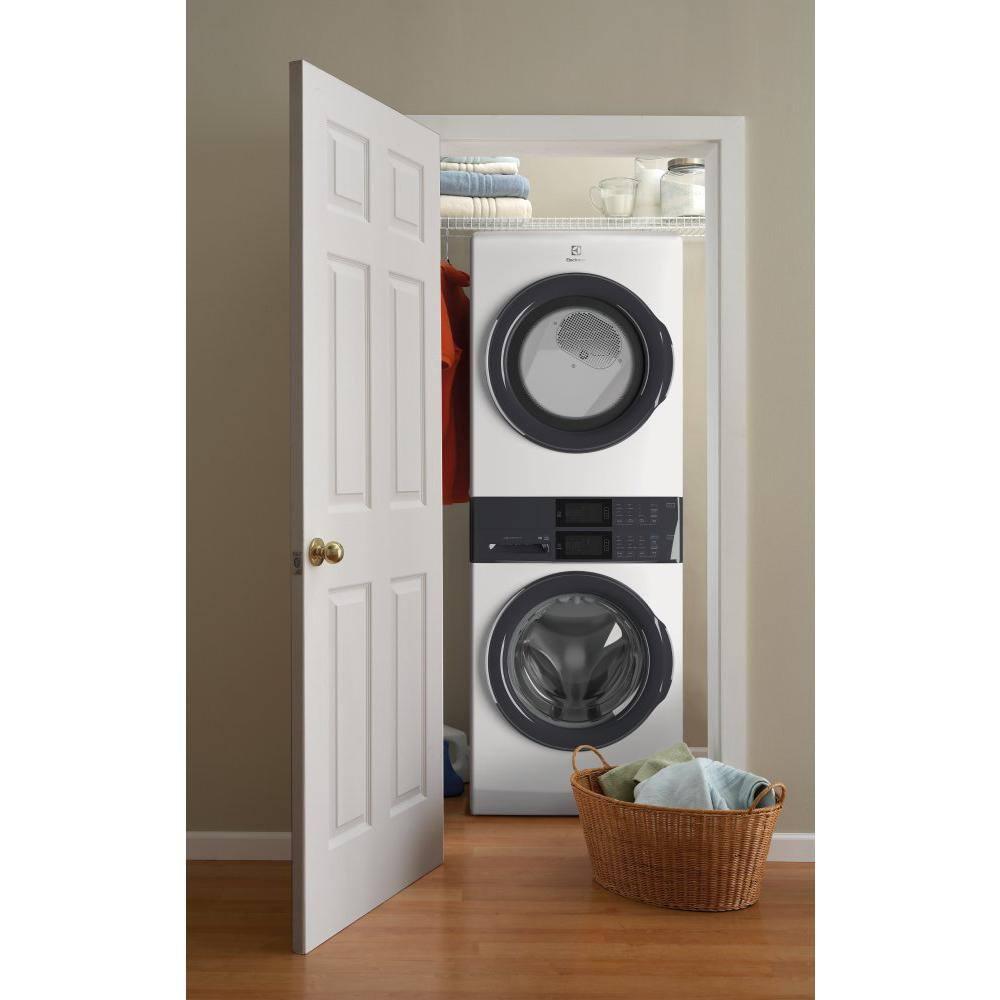 Electrolux Washer & Dryer Set with Stackable 4.4 Cubic Feet Front Load Washer and 8 Cubic Feet Dryer with Stacking Kit
